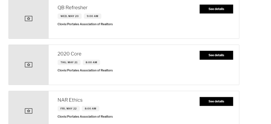 Classes CPAR May 2020